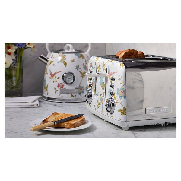 Laura Ashley Elveden 24cm Electric 2-Slice Bread Toaster 925W Food Kitchen WHT Carousel 9
