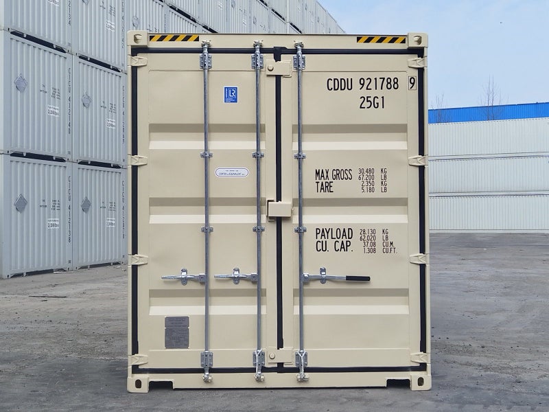 20ft New Build High Cube Double Door Shipping Container Beige63617773636995112
