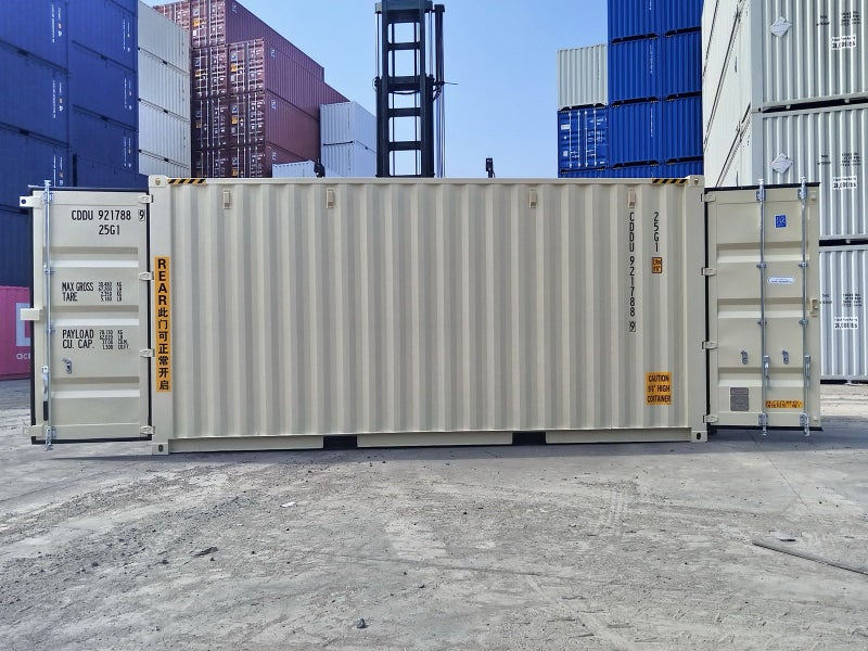 20ft New Build High Cube Double Door Shipping Container Beige63617773636995113