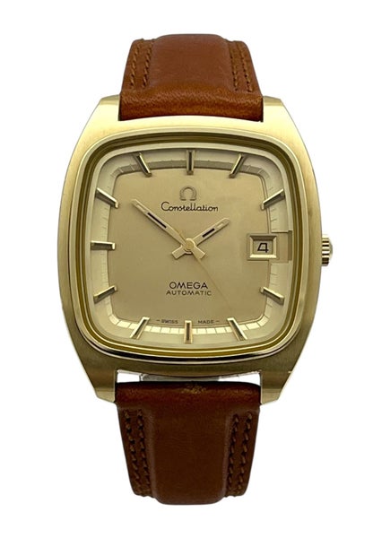 Omega Constellation 1970s Automatic 14ct gold Capped Mens Wristwatch Rf 166.0220 Carousel 2