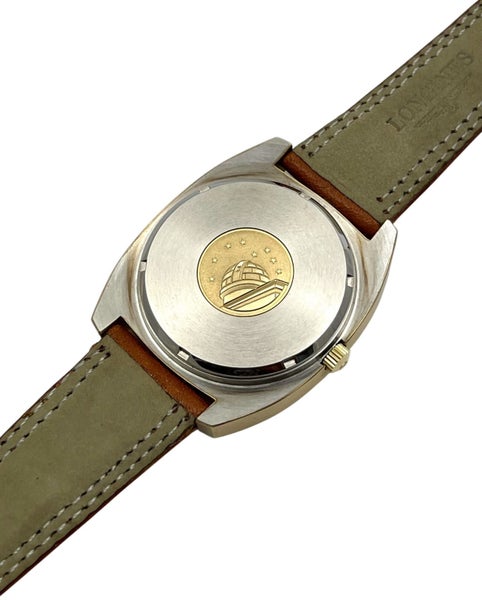Omega Constellation 1970s Automatic 14ct gold Capped Mens Wristwatch Rf 166.0220 Carousel 7