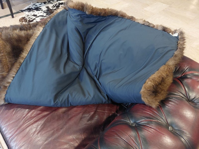 New Single Natural Brown Real NZ Possum Full Fur Throw - No Reserve! - B6375 Carousel 5