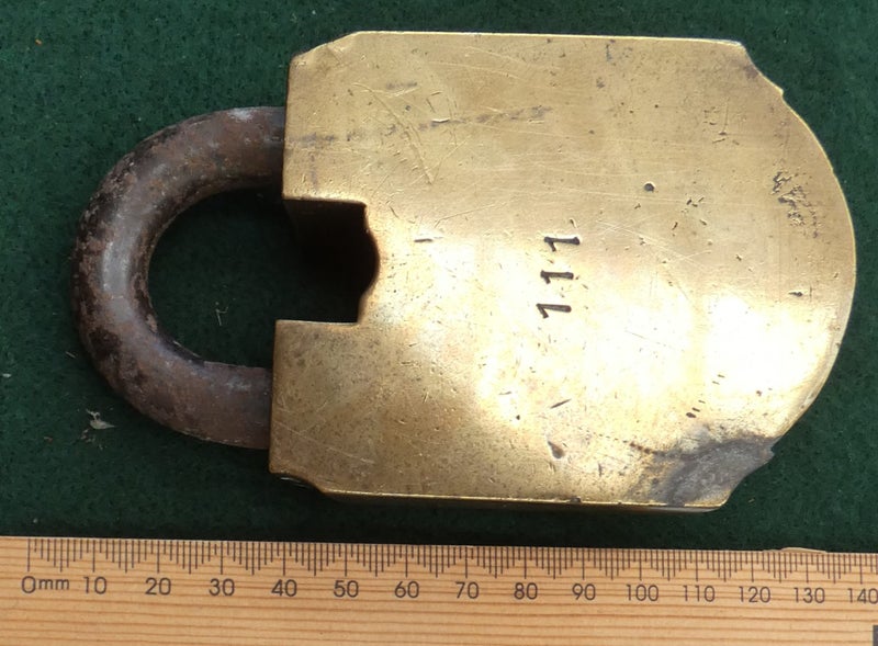 HUGE Brass ANTIQUE Padlock GOOD Quality High Security even if Indian-Made safe Carousel 9