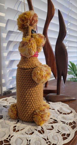 Retro Crochet Poodle Bottle Cover Carousel 6