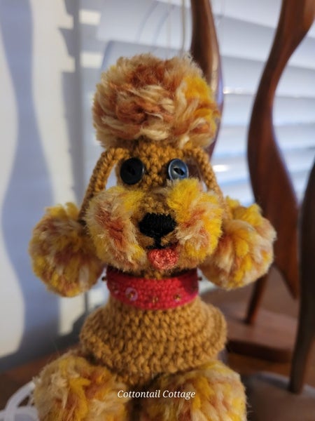 Retro Crochet Poodle Bottle Cover Carousel 2