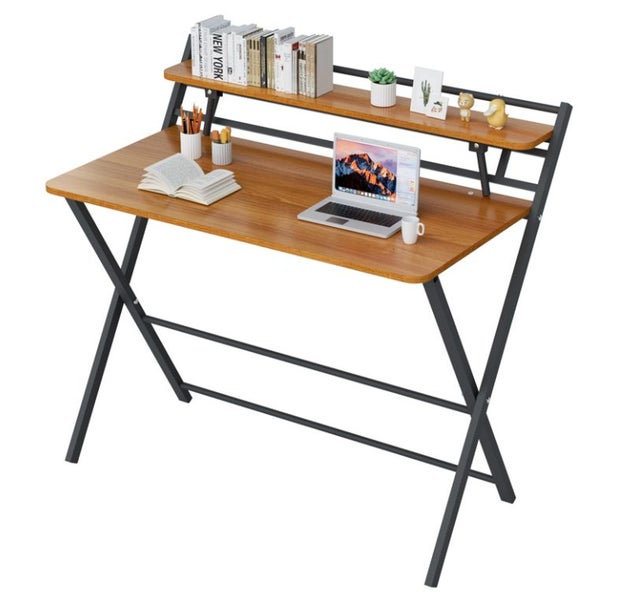 Foldable Desk for Home Office No Assembly Required Carousel 2