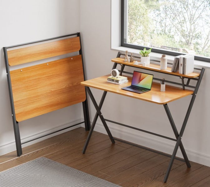 Foldable Desk for Home Office No Assembly Required Carousel 1