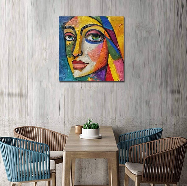 Framed $1 RESERVE 1 Panel Canvas Art Print - Face Carousel 2