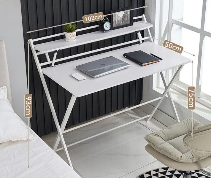 Portable Folding Desk Easy Storage No Assembly Required Carousel 3