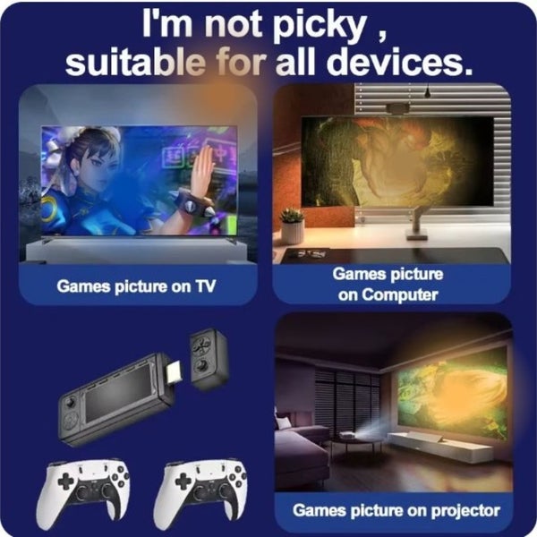 4K X9 PRO TV Game Stick 37,000+ Games Dual Wireless Controller64627409508227112