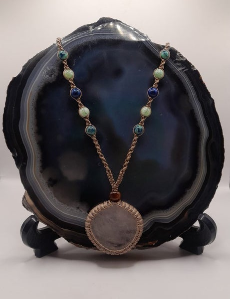 Clear Quartz Macrame Gemstone Necklace Carousel 2