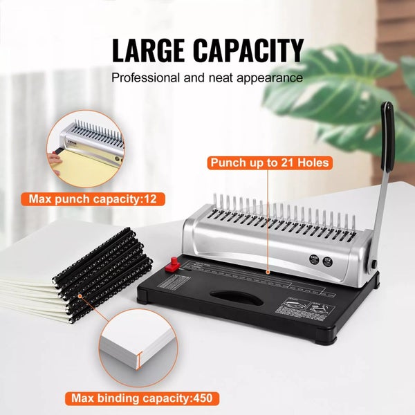 Binding Machine Comb Binding Machine 21 Holes 100 PCS Binding Spines Carousel 2
