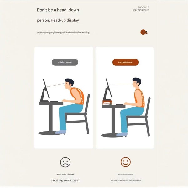 Monitor Stand Riser 50x20x16.5cm Screen Shelf Laptop Printer Base Metal Frame Carousel 2