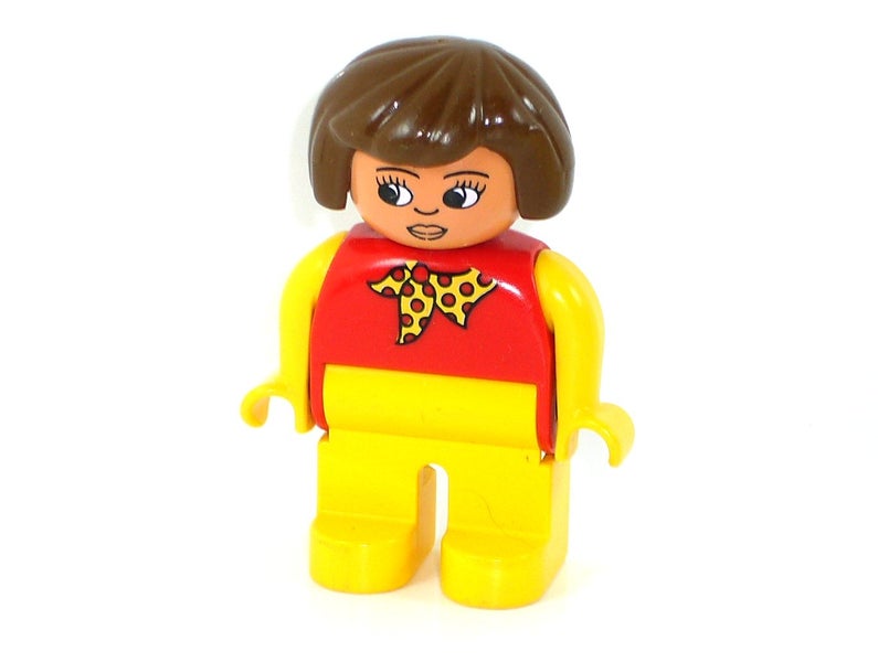 ®™DUPLO - Female, Yellow Legs, Red Top With Yellow Polka Dot Scarf, Brown Hair, Carousel 2