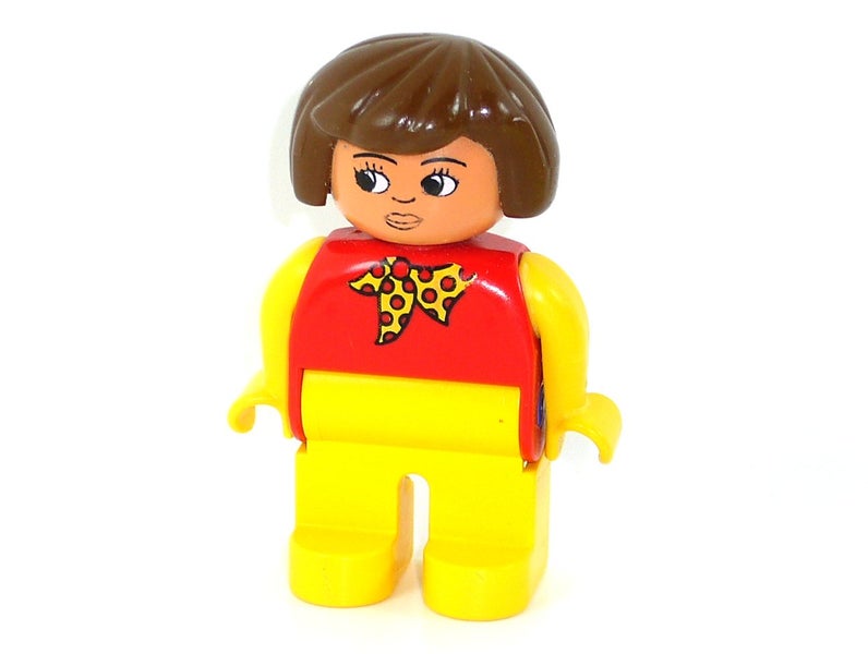 ®™DUPLO - Female, Yellow Legs, Red Top With Yellow Polka Dot Scarf, Brown Hair, Carousel 2