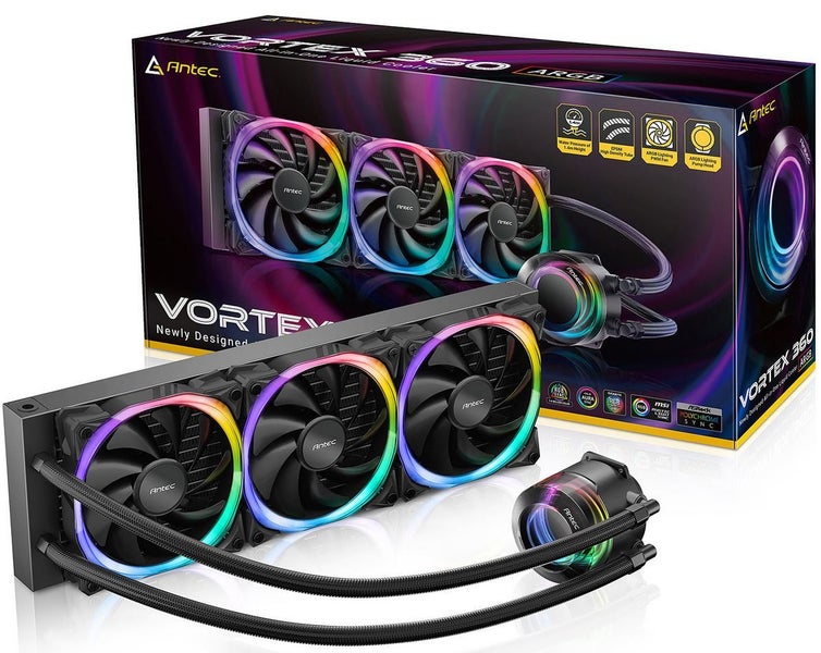 afterpay - Antec Vortex 360 3x120mm ARGB Fans CPU AIO Liquid Cooler Carousel 2