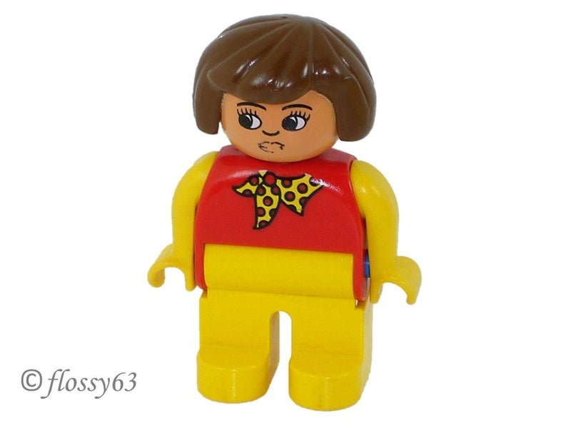 ®™DUPLO - Female, Yellow Legs, Red Top With Yellow Polka Dot Scarf, Brown Hair, Carousel 1