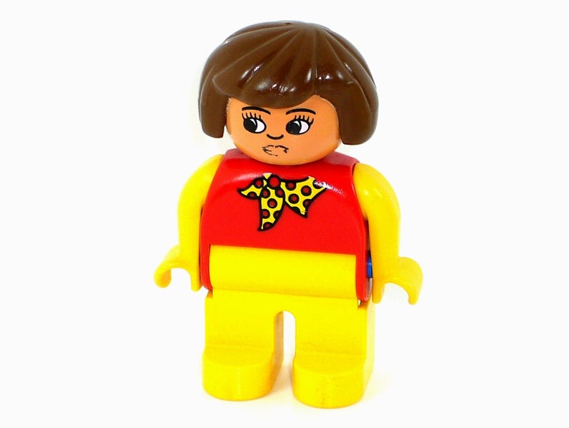 ®™DUPLO - Female, Yellow Legs, Red Top With Yellow Polka Dot Scarf, Brown Hair, Carousel 2