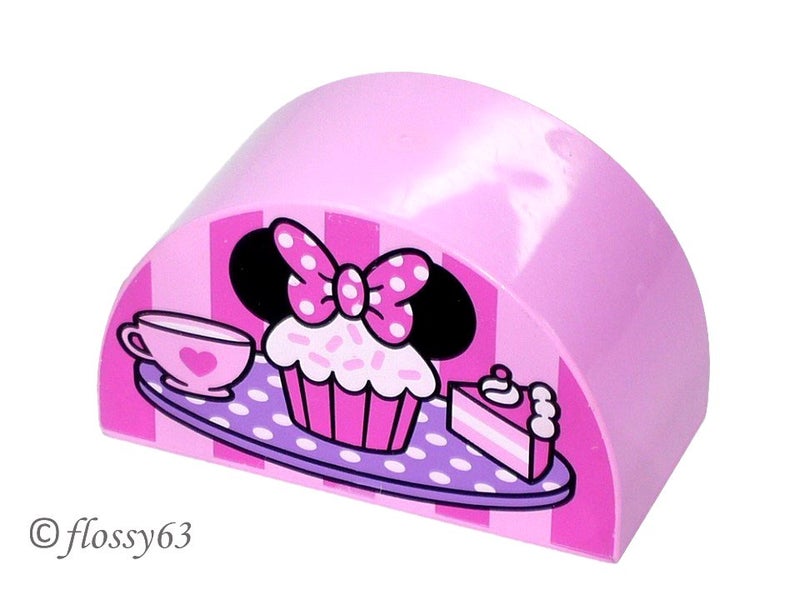 ®™DUPLO - Bright Pink Curved Top, Cupcake with Mouse Ears Pattern ~Retired 2017~ Carousel 1