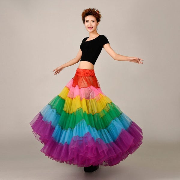 Rainbow Tutu Skirt Petticoat Tulle underskirt Carousel 12