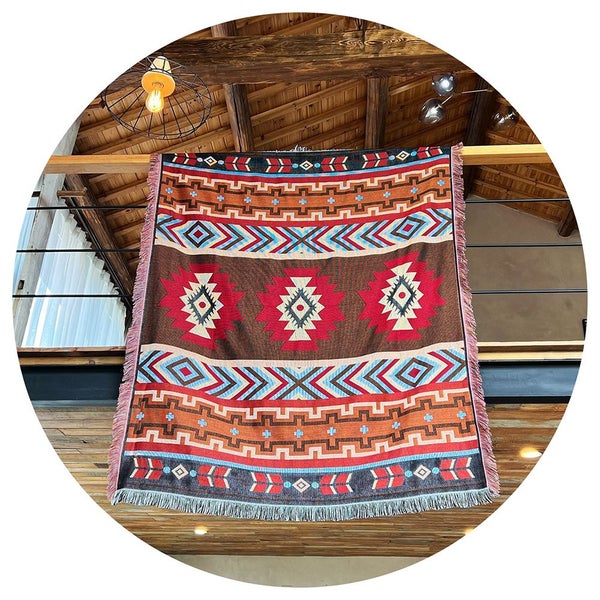 Elosung Bohemian Waterproof Picnic Blanket Camping Outdoor Rug 2 Pack Carousel 1