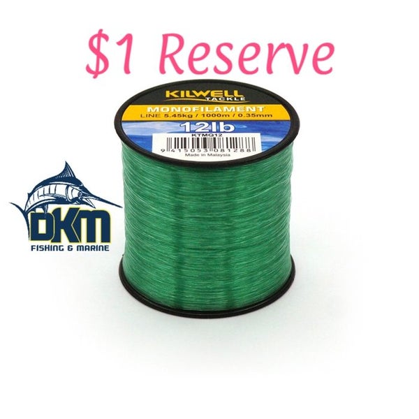 Kilwell Mono 1/4lb Spool 12lb 1000m KTMQ12 $1 RESERVE RRP $10.99 Carousel 1