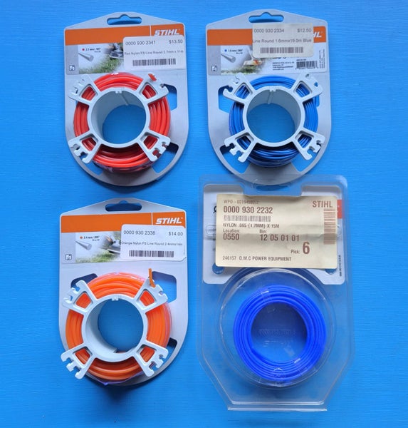 STIHL, Round Trimmer Line 1.6mm x 2, 2.4mm x 1, 2.7mm Misc Rolls Carousel 1