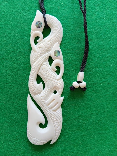 Large Bone Manaia Pendant in Giftbox Carousel 2