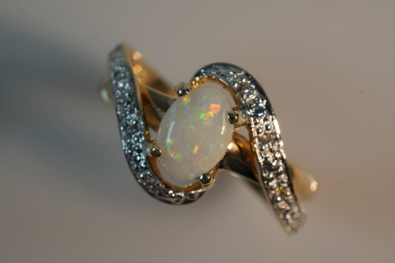 Colourful opal 9ct Diamond Ring Carousel 2