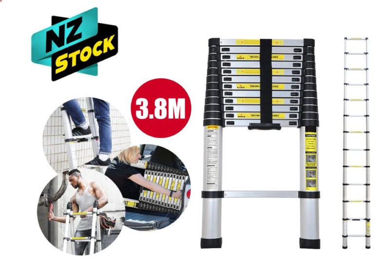 New Telescopic Aluminium Ladder 3.8M Afterpay Carousel 1