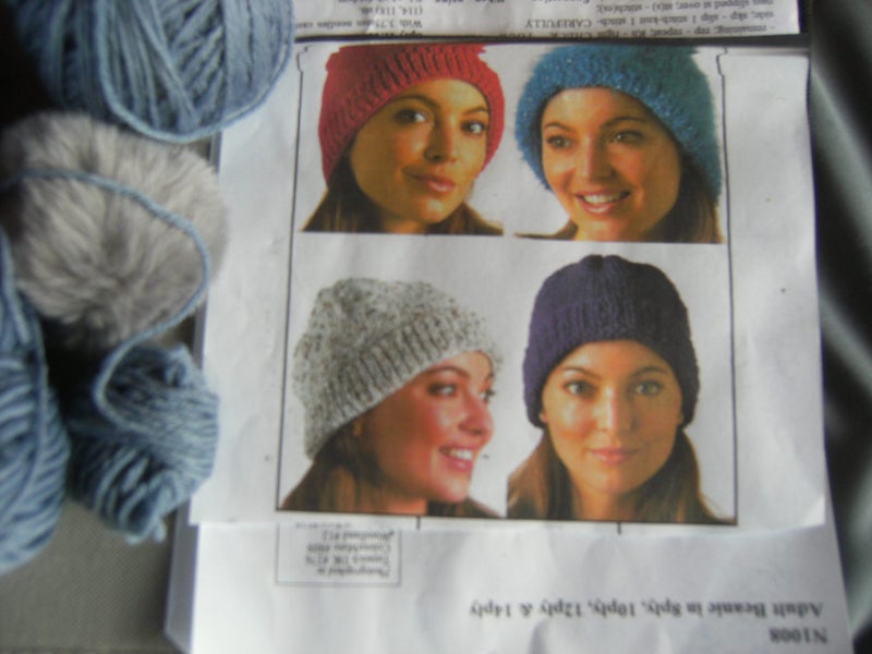 Knitting yarn & beanie pattern Ref A Carousel 1