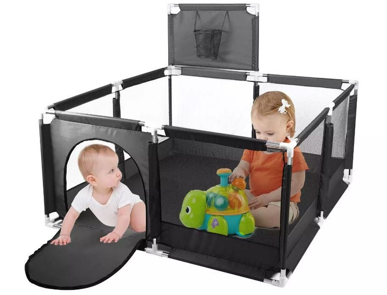 PTN Playpen Kid Baby Play Pen Gate Wall Fence Barrier Rectangle Carousel 1