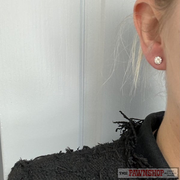 14ct White Gold 0.50ct TDW Diamond Cluster Stud Earrings ~ $4,200! Carousel 2