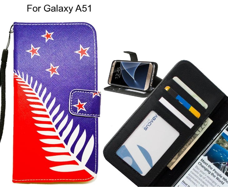 Galaxy A51 case 3 card leather wallet case printed ID Carousel 1