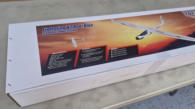 Lightning V2 powered Glider 1.5m Plug & Play w/MG servos Carousel 6