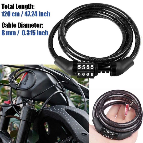 Cable Padlock Steel Security 4 Digit Number Lock *Local Buy* Carousel 1