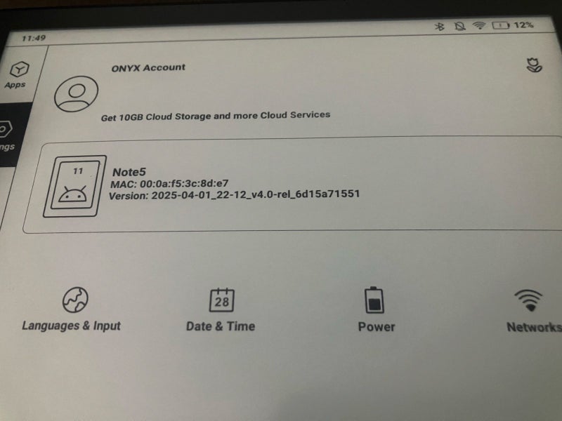 Onyx Boox Note 5 10.3” e-ink reader with pen Carousel 2