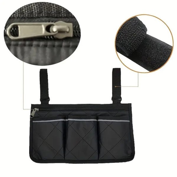 Wheelchair Side Armrest Bag GREY Carousel 2