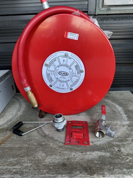 Fire Hose reel 36m 25mm with nozzle and mounting hardware Carousel 1