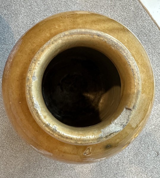 Beautiful antique glazed stoneware crock, an oldie but a goodie - $1 RESERVE Carousel 9