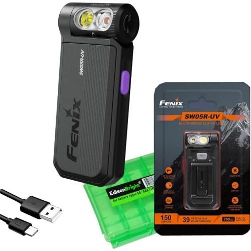 Fenix Everyday Carry Torch SW05R-UV Black Max 150 Lumens + 365nm UV Light, Max Carousel 1