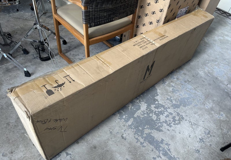 Metropolis Design Black & White TV Stand - $1 Res (Under Grey Rack 13) Carousel 1