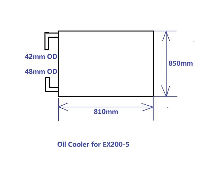 Hydraulic oil cooler for Hitachi EX200-5 ZAX200-5 part no: 4370983 810W*850H Carousel 2