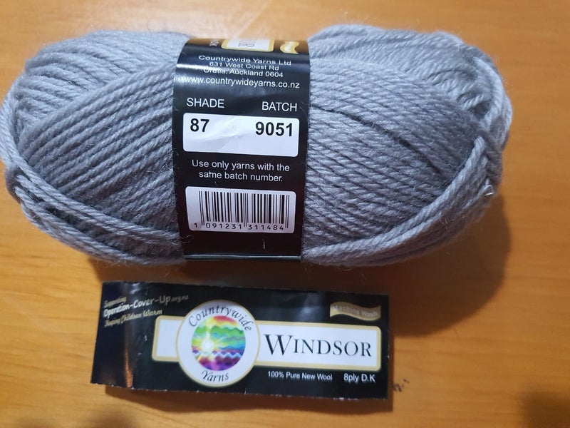 Windsor 87 100% Knitting Wool 50g Warm Grey Carousel 1