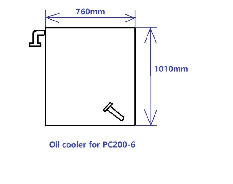 Hydraulic oil cooler for Komatsu PC200-6 part no: 20Y0321121 760W*1010H Carousel 3