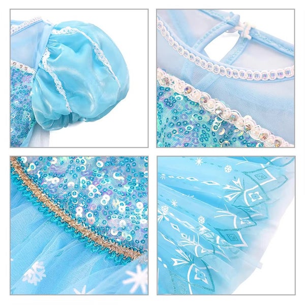 2-3-4-5-6-7-8y Frozen Elsa Costume & Wig Carousel 2
