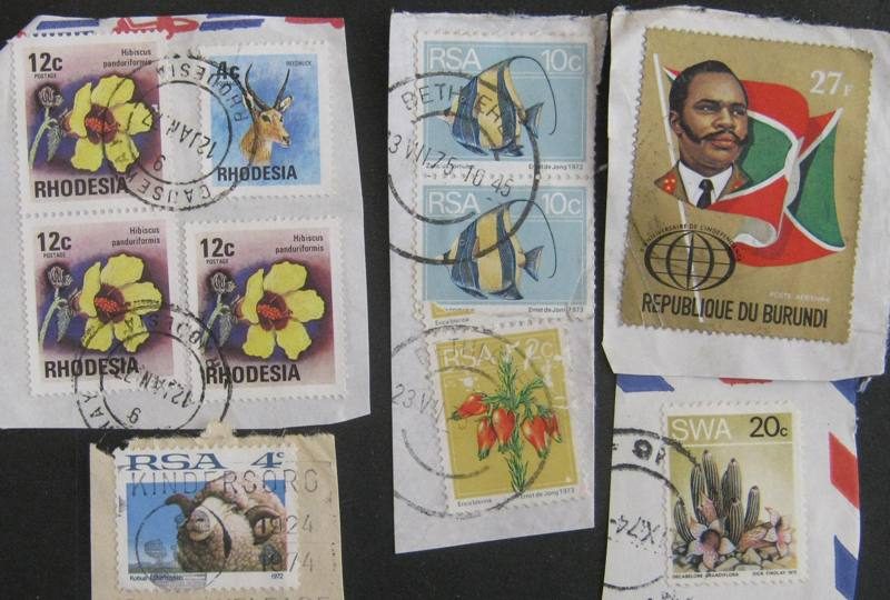 AFRICA USED STAMPS ON PAPER Carousel 1