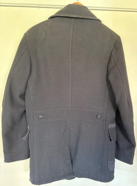 Diesel Dark Grey Double-Breasted Pea Coat Carousel 2