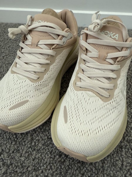 HOKA Bondi 8 Women’s Running Shoes – Cream/Beige EU Size 39 1/3 Carousel 2