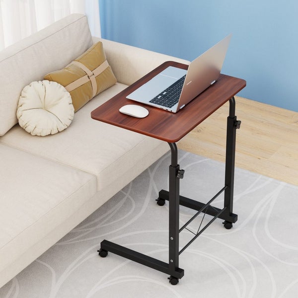 Artiss Laptop Desk Table Adjustable 60CM Dark Wood Carousel 8